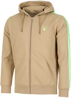 Wild Taped Zip Sportjas Heren-Beige,Neongroen - XL