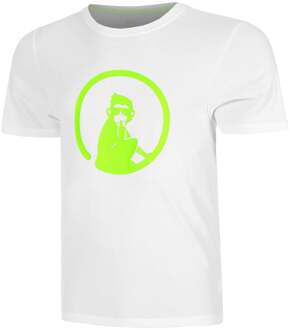 Wild Trainings T-shirt Heren-Wit,Neongroen - M
