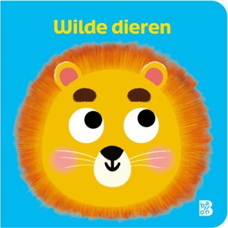 Wilde dieren, boek met wiebeloogjes. 0+