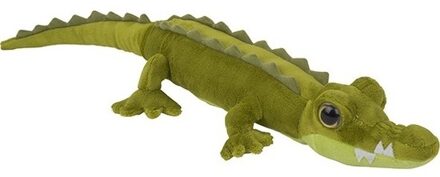 Wilde dieren knuffels krokodil groen 60 cm