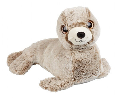 Wilde dieren knuffels zeehond bruin 36 cm