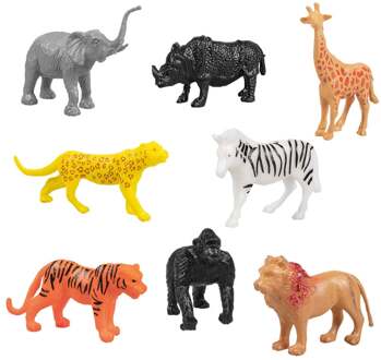 Wilde Dieren Speelgoed Set (8st) Multikleur - Print