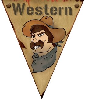 Wilde Westen themafeest vlaggenlijn Western - Vlaggenlijnen Multikleur