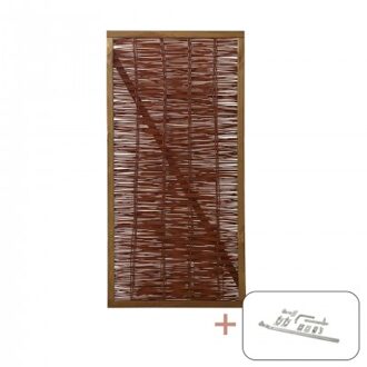 Wilgentenen Deur 90 x 180 CM Incl. Beslag Black