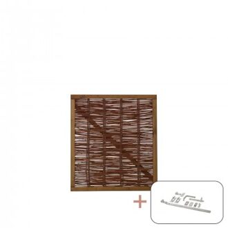 Wilgentenen Poort 90 x 100 CM Incl. Beslag Black