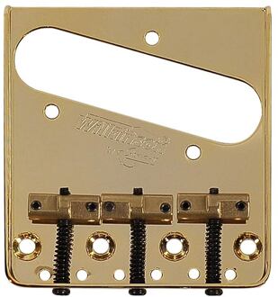 Wilkinson B-WTB-G brug-staartstuk Teaser brug-staartstuk Teaser, pitch 10,8mm, staggered brass saddles, goud