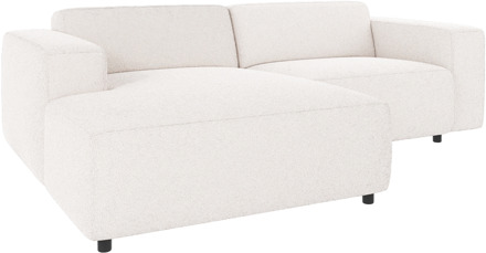 Willard gestoffeerde 3-zits hoekbank wit - links - 234 cm