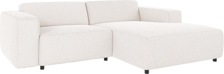 Willard gestoffeerde 3-zits hoekbank wit - rechts - 234 cm