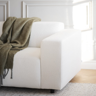 Willard gestoffeerde 4-zits hoekbank wit - links - 312 cm