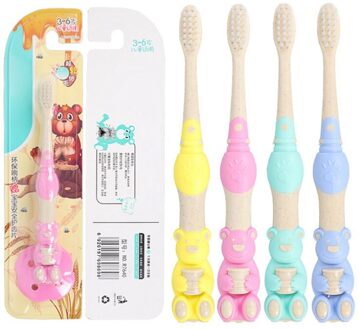 Willekeurige Kinderen 'S Tandenborstel Super Zijde Zachte Haren Leuke Cartoon Kinderen Tandenborstel Baby Kids Dental Mondhygiëne Care