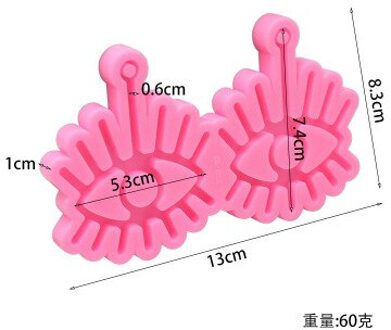 Willekeurige Kleur Ogen Dubbele Ronde Gezicht Oorbellen Diy Crystal Epoxy Siliconen Mal Sleutelhanger Siliconen Mal Diy Uv Hars Mallen 03 eyes