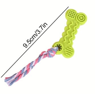 Willekeurige Kleur Rubber Bot Hond Speelgoed Grappige Puppy Tanden Reinigen Speelgoed Huisdier Kauwen Speelgoed Hond Touw Speelgoed Interactief Speelgoed Training speelgoed 1stk willekeurig kleur A
