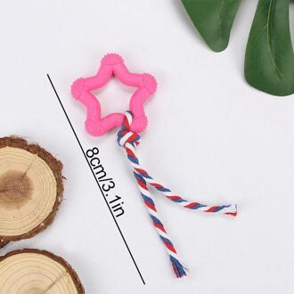 Willekeurige Kleur Rubber Bot Hond Speelgoed Grappige Puppy Tanden Reinigen Speelgoed Huisdier Kauwen Speelgoed Hond Touw Speelgoed Interactief Speelgoed Training speelgoed 1stk willekeurig kleur B