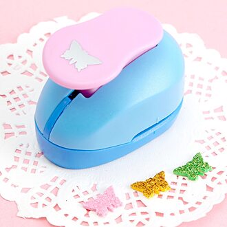 Willekeurige Kleur Voor Kids Scrapbooking Papier Ambachtelijke Hendel Punch Verschillende Patroon Diy Art Leuke Decoratieve Handgemaakte Kinderen vlinder