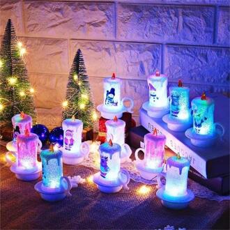 Willekeurige Levering Kerst Kaarsen Thee Licht Decoratieve Licht Led Lamp Batterij Operated Party Decoratie Kaars Licht Kaars 12stk