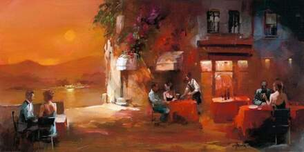 Willem Haenraets - Dinner For Two I Kunstdruk 100x50cm