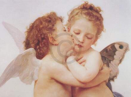 William Bouguereau - The First Kiss Kunstdruk 80x60cm