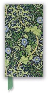 William Morris: Seaweed (Foiled Slimline Journal) - Flame Tree Slimline Journals - Flame Tree Studio