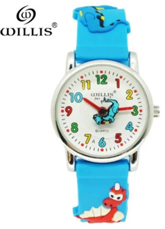 WILLIS Brand Waterproof Kids Watch Children Dinosaur 3D Cartoon Silicone Watches Quartz clock Fashion Casual Relogio Watch
