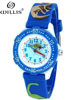 WILLIS Children Watches Cute Kids Watches Sports Cartoon Watch For Girls Boys Dinosaur Rubber Bracelets Quartz clock Wristwatch
