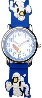 WILLIS Fashion Children Watch Cartoon Astronaut Silicone Bracelet Blue Watchband Kids Watches Boys Gift Sport Wristwatch NATATE