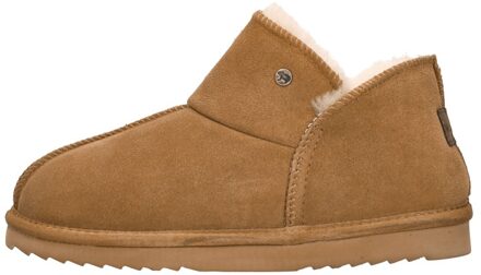 Willow Suede Dames Pantoffels - Cognac - Maat 36