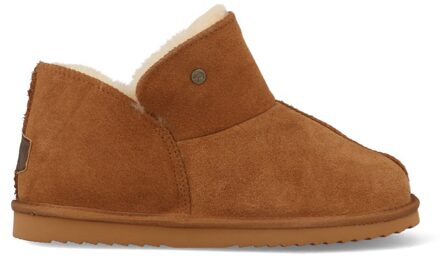 Willow Suede Dames Pantoffels - Cognac - Maat 37