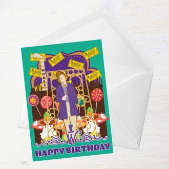 Willy Wonka Birthday Greetings Card - Giant Card