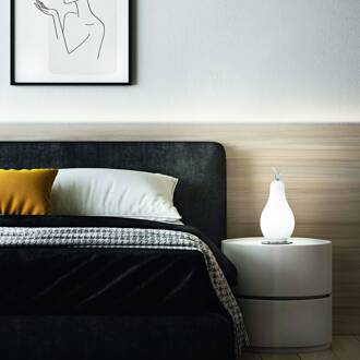 Wilma LED tafellamp, messing/wit, bolvormig, dimbaar wit, gesatineerd messing