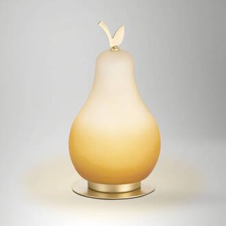 Wilma LED tafellamp, oranje/messing, bolvormig, dimbaar oranje, gesatineerd messing