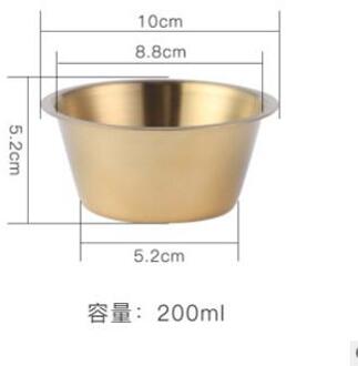 Wilona Sauzen Voor Westerse Voedsel Schotel 304 Rvs Cup Saus Dikker Steak Saus Schotel Kruiden Cup Tomaat Sap Cup C gouden 200ml