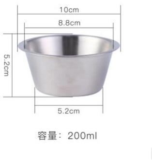 Wilona Sauzen Voor Westerse Voedsel Schotel 304 Rvs Cup Saus Dikker Steak Saus Schotel Kruiden Cup Tomaat Sap Cup C zilver 200ml