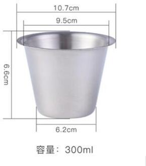 Wilona Sauzen Voor Westerse Voedsel Schotel 304 Rvs Cup Saus Dikker Steak Saus Schotel Kruiden Cup Tomaat Sap Cup D zilver 300ml