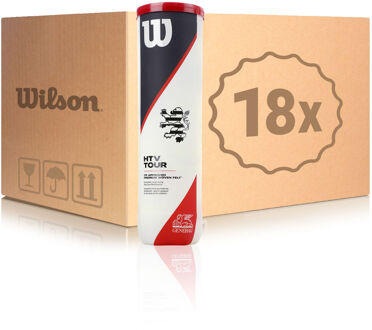 Wilson 18x verpakking 4 stuks HTV Tour In een doos geel - nosize