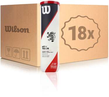 Wilson 18x verpakking 4 stuks HTV Tour In een doos geel - nosize