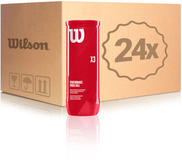 Wilson 24x verpakking  3 stuks Padel X3 Ball In een doos geel - nosize