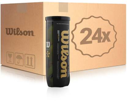 Wilson 24x verpakking  3 stuks Premier Padel Speed X3 Ball In een doos geel - nosize
