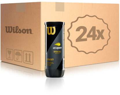 Wilson 24x verpakking  3 stuks US Open In een doos geel - nosize