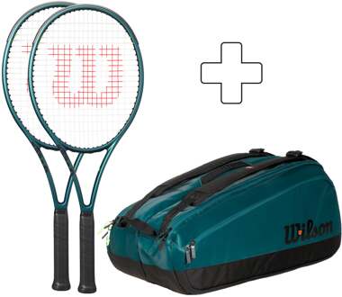 Wilson 2x 100L v9 Plus rackettas groen