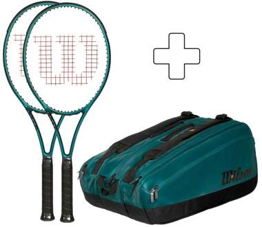 Wilson 2x 2x 100 v9 Plus rackettas groen - 4