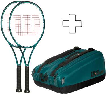Wilson 2x 2x 100 v9 Plus rackettas groen