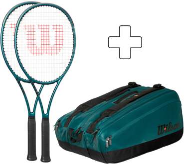 Wilson 2x 98 18X20 v9 Plus rackettas groen