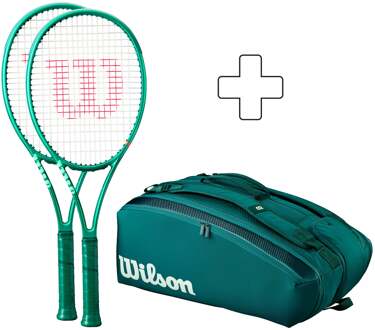 Wilson 2x Blade 100 Pro v10 Plus rackettas groen - 3