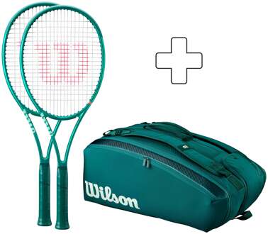 Wilson 2x Blade 98 16X19 v10 Plus rackettas groen - 4