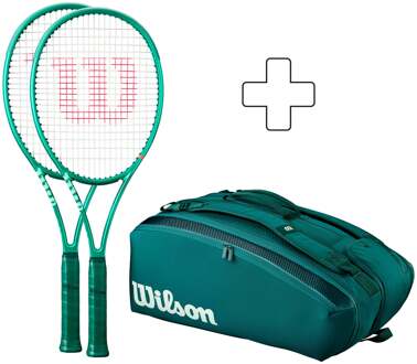 Wilson 2x Blade Blade 98 18X20 v10 Plus rackettas groen - 4