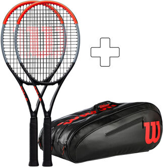 Wilson 2x Clash 100 Pro (Tour) Plus rackettas zwart - 4
