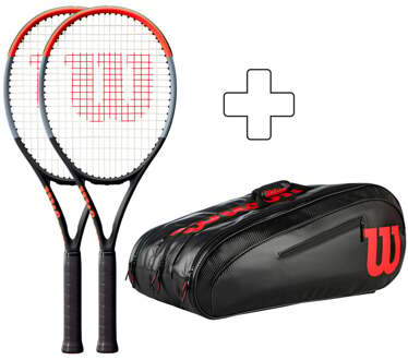 Wilson 2x Clash 100L Plus Tennistas zwart - 1,2