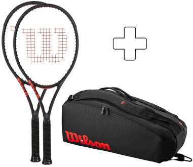 Wilson 2x Clash 100L V3.0 Plus rackettas rood - 4