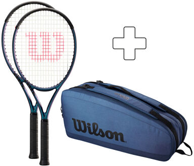 Wilson 2x Ultra 108 V4.0 Plus Tennistas blauw