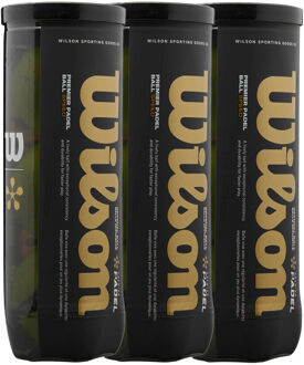 Wilson 3x verpakking 3 stuks Premier Padel Speed X3 geel - nosize